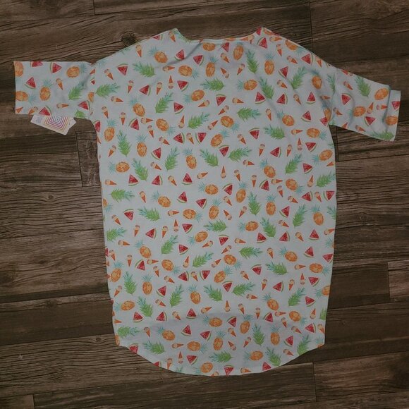 LuLaRoe Irma Tunic Pineapple Watermelon XXS - Picture 6 of 6